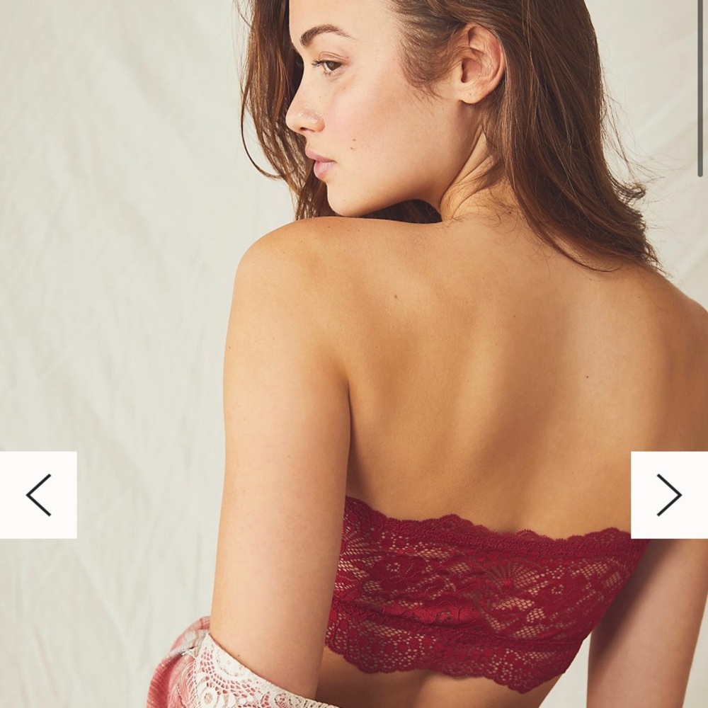 Free People Lacey Looks Bandeau in burgundy - Picture 2 of 10